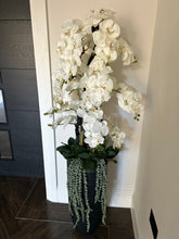 Load image into Gallery viewer, Floor Standing Faux Orchid Arrangement