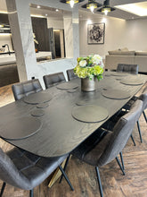 Load image into Gallery viewer, Gold Cylinder Vase Faux Hydrangea Mix Arrangement