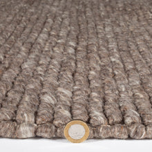 Load image into Gallery viewer, Taupe Mottled Wool Pebble Rug